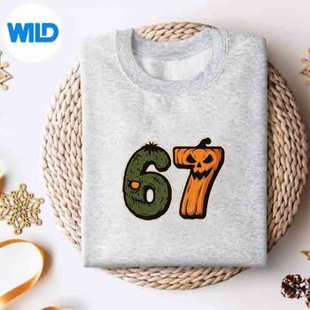 67ZombiePumpkinSixSevenHalloweenMemesweater