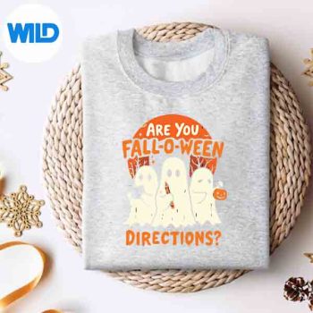AreYouFallOWeenDirectionHalloweenTeacherGhostssweater