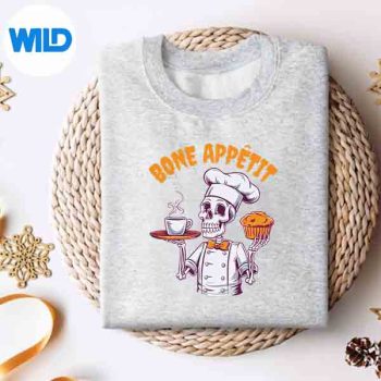 BoneApptitSkeletonChefHalloweenCateringStaffCookingsweater