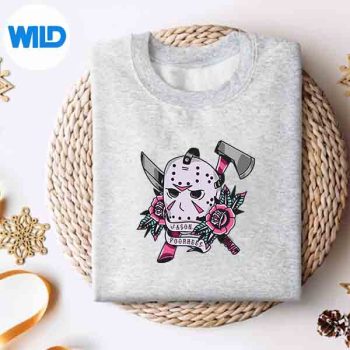 FridayThe13thJasonVoorheesMaskTattooStyleChestsweater