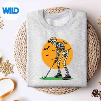 HalloweenGolfSkeletonGolferHalloweenGolfingsweater