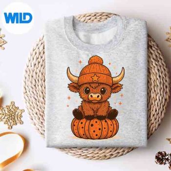 HighlandCowFallHeiferPumpkinGirlThanksgivingsweater
