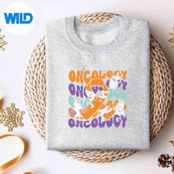 OncologyNurseHalloweenRibbonHemeOncRnCancerAwarenesssweater