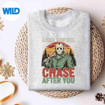 VintageRealManWillChaseAfterYouHalloweenCharactersweater