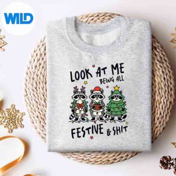ChristmasRaccoonLookAtMeBeingAllFestiveShitsweater