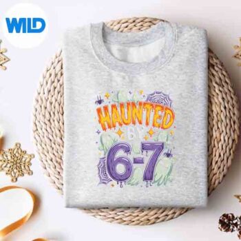 Purple Haunted By 67 Halloween Ghost Spider Horror Design for Cricut 5 PurpleHauntedBy67HalloweenGhostSpiderHorrorsweater