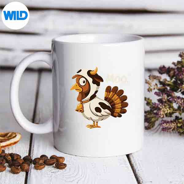 Turkey Wearing Cow Costume Thanksgiving SVG PNG Cut File 1 Turkey Wearing Cow Costume Thanksgiving SVG PNG Cut File