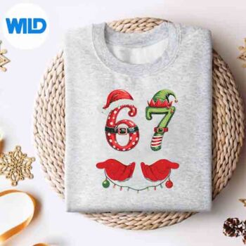 67Christmas67MemePajamasHolidayGenAlphaSlangsweater 3