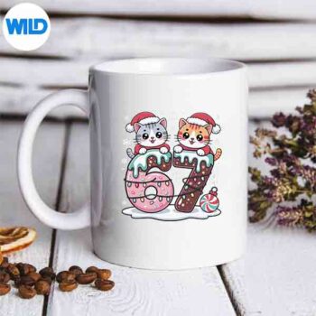 67MemeKawaiiCatsChristmasIceCreamDrip67mug