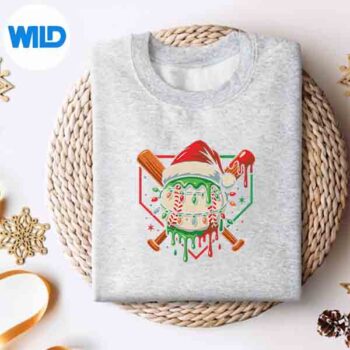 BaseballLifestyleYouthChristmasBaseballDripsweater