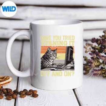 CatTechEngineerSupportHumorTechComputerItGuymug