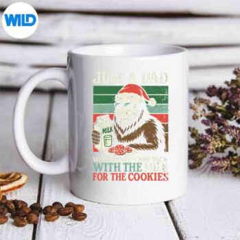 ChristmasBigfootPapaJustADadCameBackMilkCookiesmug