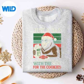 ChristmasBigfootPapaJustADadCameBackMilkCookiessweater