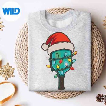 Christmas Pickleball Paddle Santa Lights SVG PNG Download 5 ChristmasPickleballPaddleSantaLightssweater
