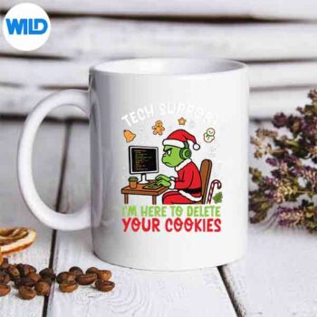 ChristmasTechSupportHereToDeleteCookiesXmasmug 1