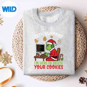 ChristmasTechSupportHereToDeleteCookiesXmassweater 1