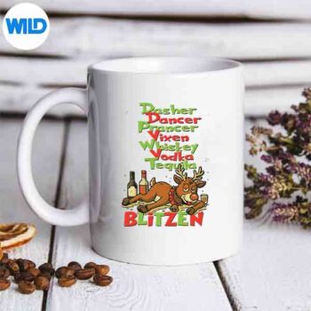 DasherDancerWhiskeyVodkaTequilaBlitzenChristmasDeermug