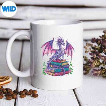 FantasyDragonReadingBooksBookwormmug