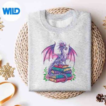 FantasyDragonReadingBooksBookwormsweater