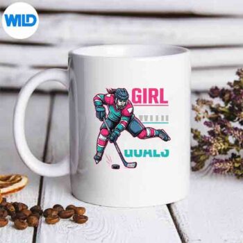 GirlWithGoalsHockeyWomanmug