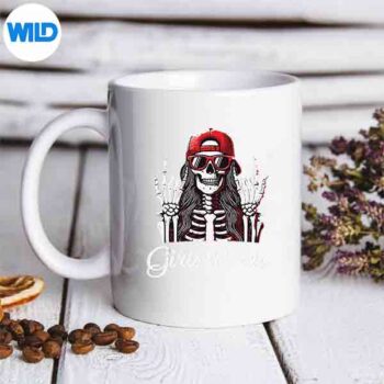 GirlsRockRocknRollGirlSkeletonRockerCoolPunkRockmug