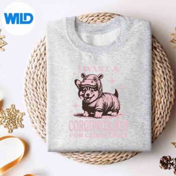IWantACorgipotamusForChristmasCorgiChristmassweater