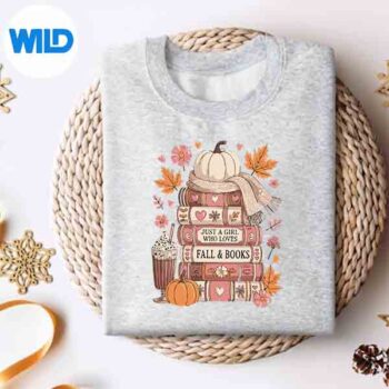 JustAGirlWhoLovesFallBookAutumnReadingBookLoversweater