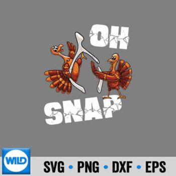 Snap Turkey SVG, Oh Snap Vintage Turkey Wishbone Thanksgiving SVG