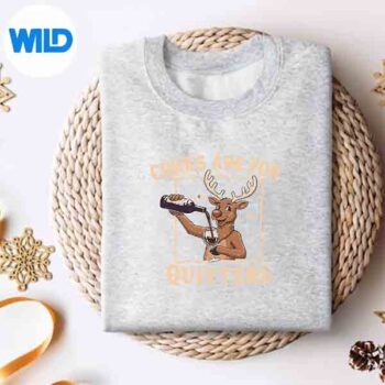 RetroChristmasReindeerDrinkWineCorksAreForQuitterssweater
