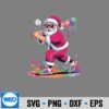 SantaPlayingBaseballIceCreamDrippingChristmasBaseball