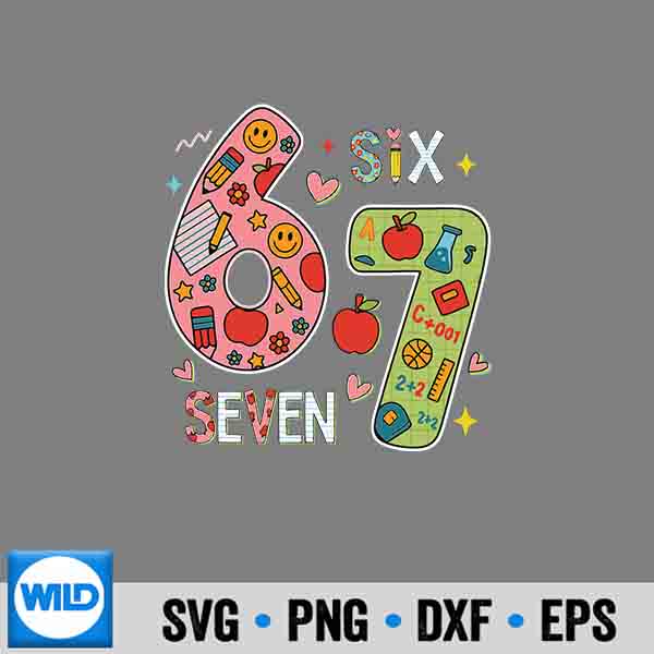 Six Seven 6 7 Meme Teacher For Girls SVG PNG Cut File 1 Six Seven 6 7 Meme Teacher For Girls SVG PNG Cut File