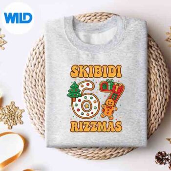 Skibidi67RizzmasSixSevenMemeChristmasGirlssweater