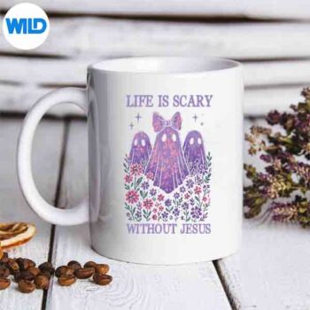 SpookyLifeIsScaryWithoutJesusChristianHalloweenmug