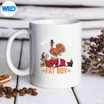 ThanksgivingChristmasTurkeySantaCutemug