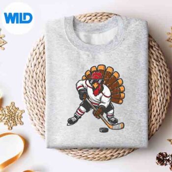 ThanksgivingIceHockeyPlayerTurkeyFallsweater