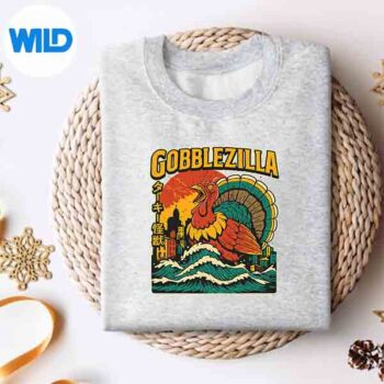Thanksgiving Turkey Day Gobblezilla Vintage Vector Design 5 ThanksgivingTurkeyDayGobblezillaVintagesweater