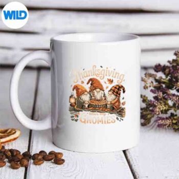 ThanksgivingWithMyGnomiesFallAutumnGnomeFamilymug