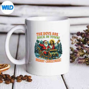 TheAreBackInTownMerryChristmasmug