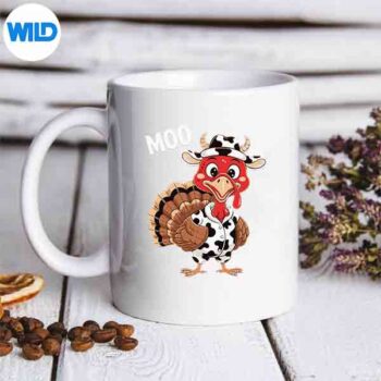 TurkeyMooAdultThanksgivingDaymug