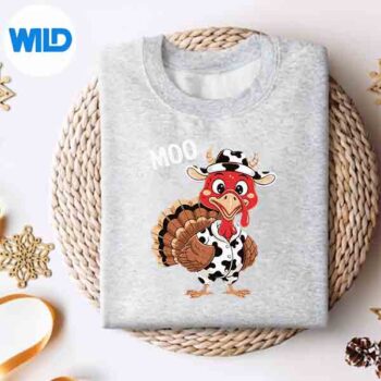 TurkeyMooAdultThanksgivingDaysweater