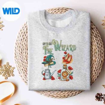 WereOffToSeeTheWizardCollageRetroYellowBrickRoadsweater