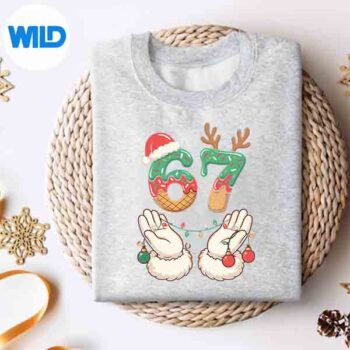 67MemeSixSeven67MemeChristmasSantaReindeersweater