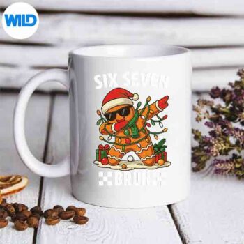 67SixSevenBruhChristmasDabbingGingerbreadMememug