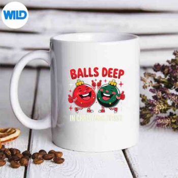BallsDeepInChristmasSpiritOrnamentmug