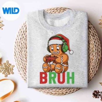 GamerGingerbreadBruhChristmasSantaHatXmasGamingsweater