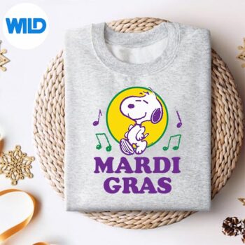 PeanutsMardiGrasVintagesweater