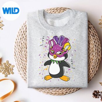 PenguinMardiGrasLoverMaskBeadsCutesweater