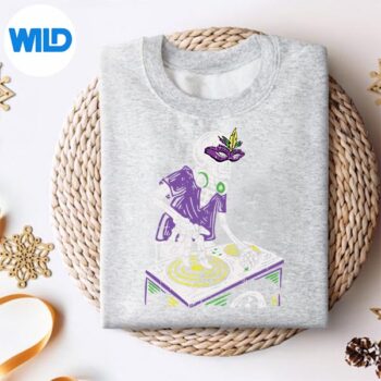 SkeletonDjMasqueradeMaskMardiGrasCarnivalParadePartysweater