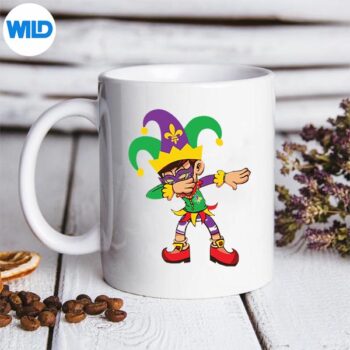 VintageDabbingJesterHatMardiGrasmug