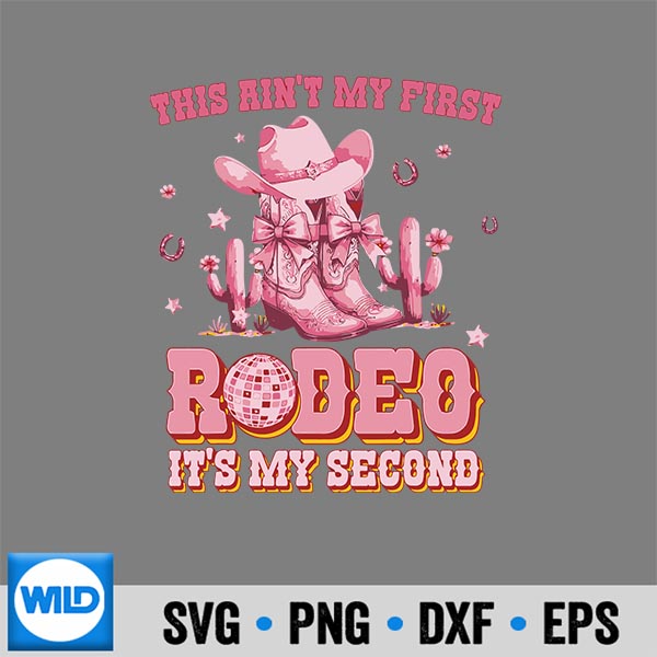 Western Cowgirl SVG, Western 2nd Girl Rodeo Cowgirl Coquette Bow SVG